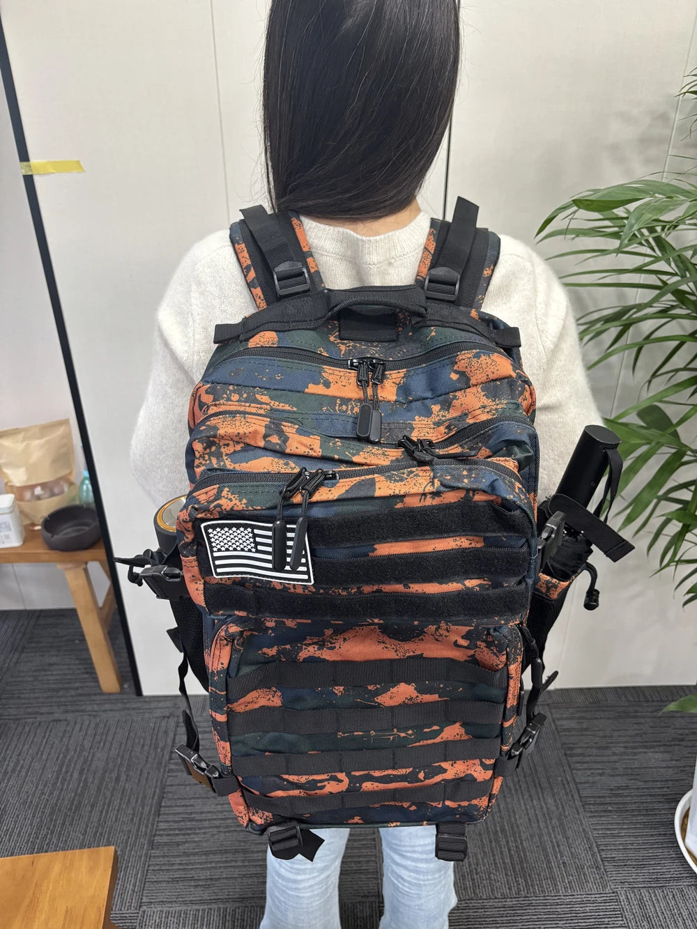 45L Tactical MOLLE Backpack | Waterproof Nylon, Softback
