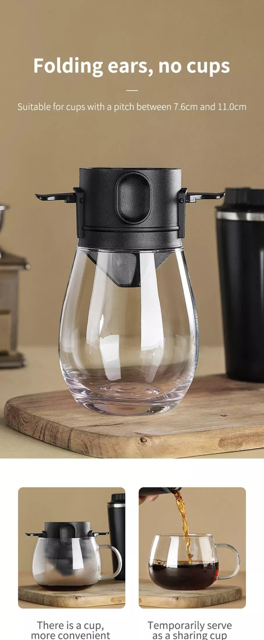 Stainless Steel Pour-Over Coffee Dripper