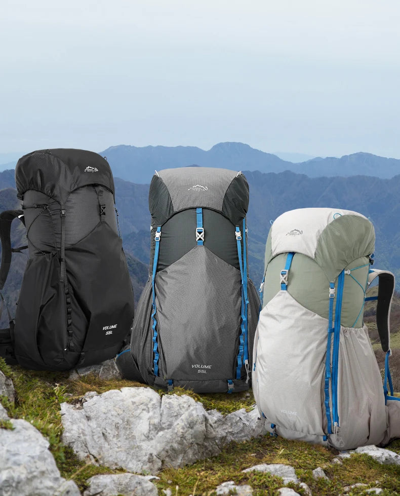 55L Internal Frame Waterproof Hiking Backpack | Rain Cover, Lightweight