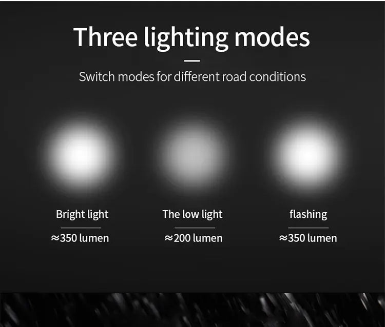 Rechargeable Bike Headlight with Horn — Solar & USB MTB Road Cycling Light Set