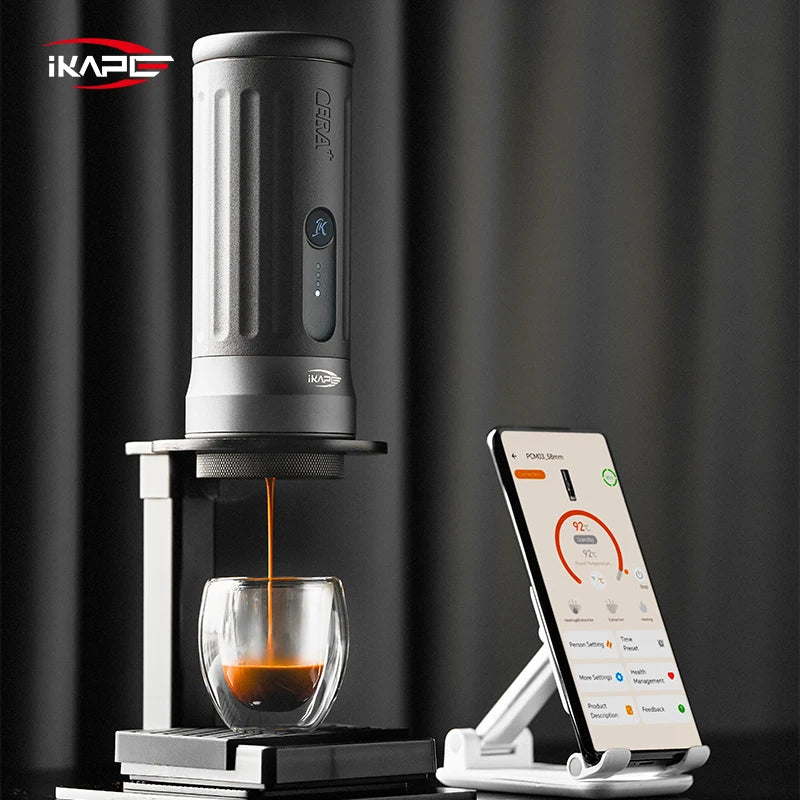 IKAPE Kapo K2 portable electric espresso machine with bottomless portafilter