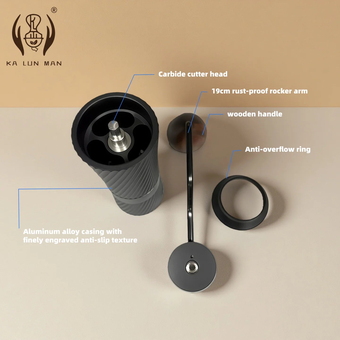 Manual Coffee Grinder with Alloy Blade