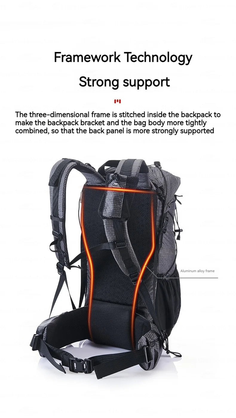 Naturehike Rock Series Hiking Backpack | 40L / 60L, Rain Cover, 420D Nylon