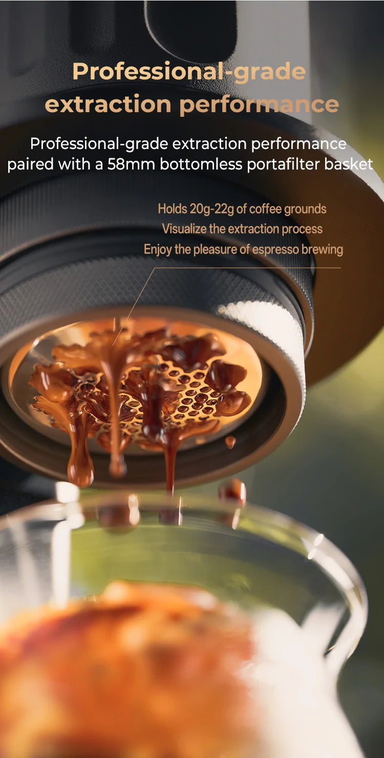 IKAPE Kapo K2 Portable Espresso Machine — Bluetooth, Timer, 51/58mm Bottomless Portafilter