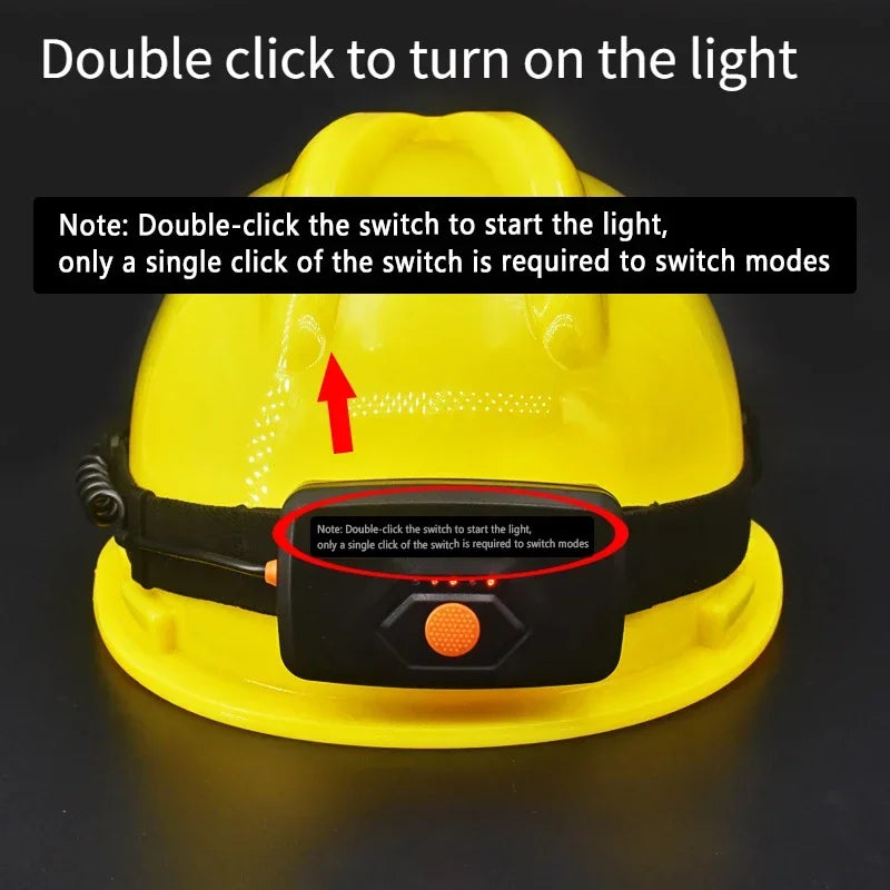 Floodlight LED Headlamp USB Rechargeable 18650 Battery High Power Flashlight Outdoor Waterproof Portable Work Headlight Fishing
