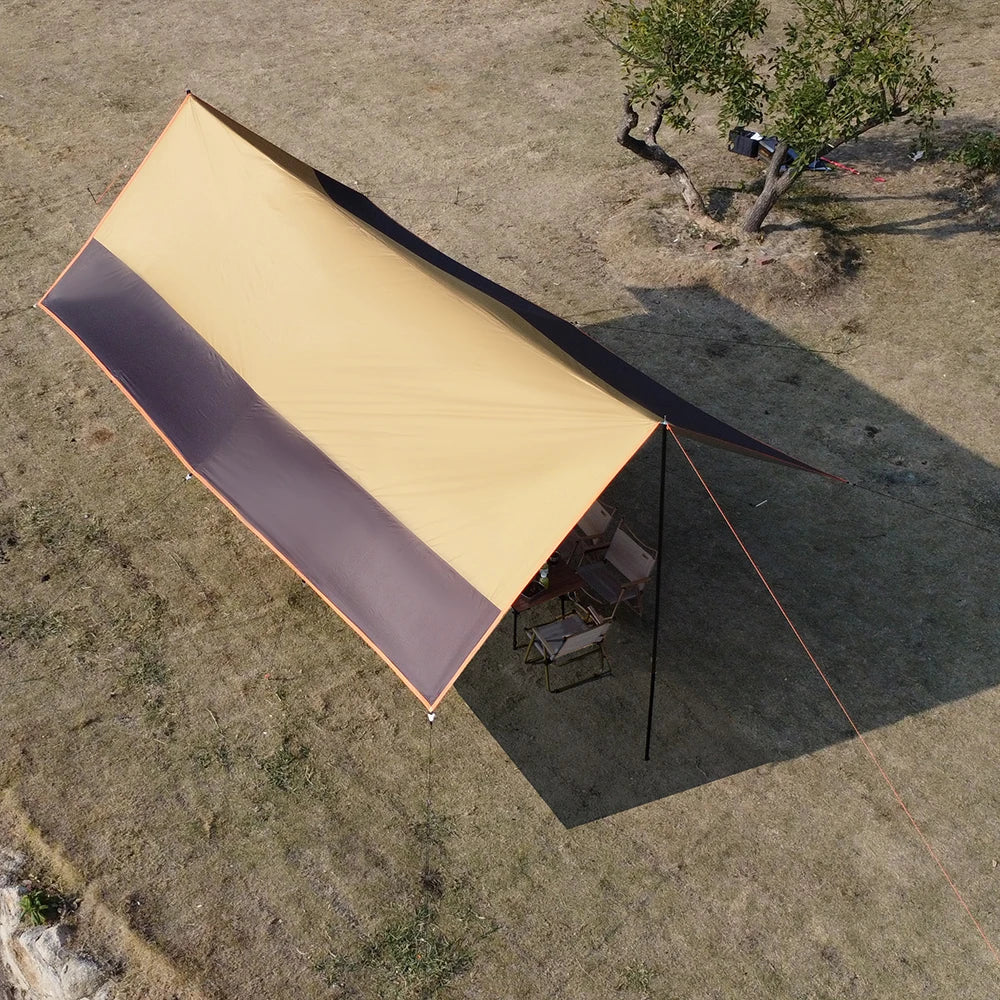 4.4x6m Oxford Camping Tarp | 3000mm Waterproof, UV Shield, 12 Anchor Points