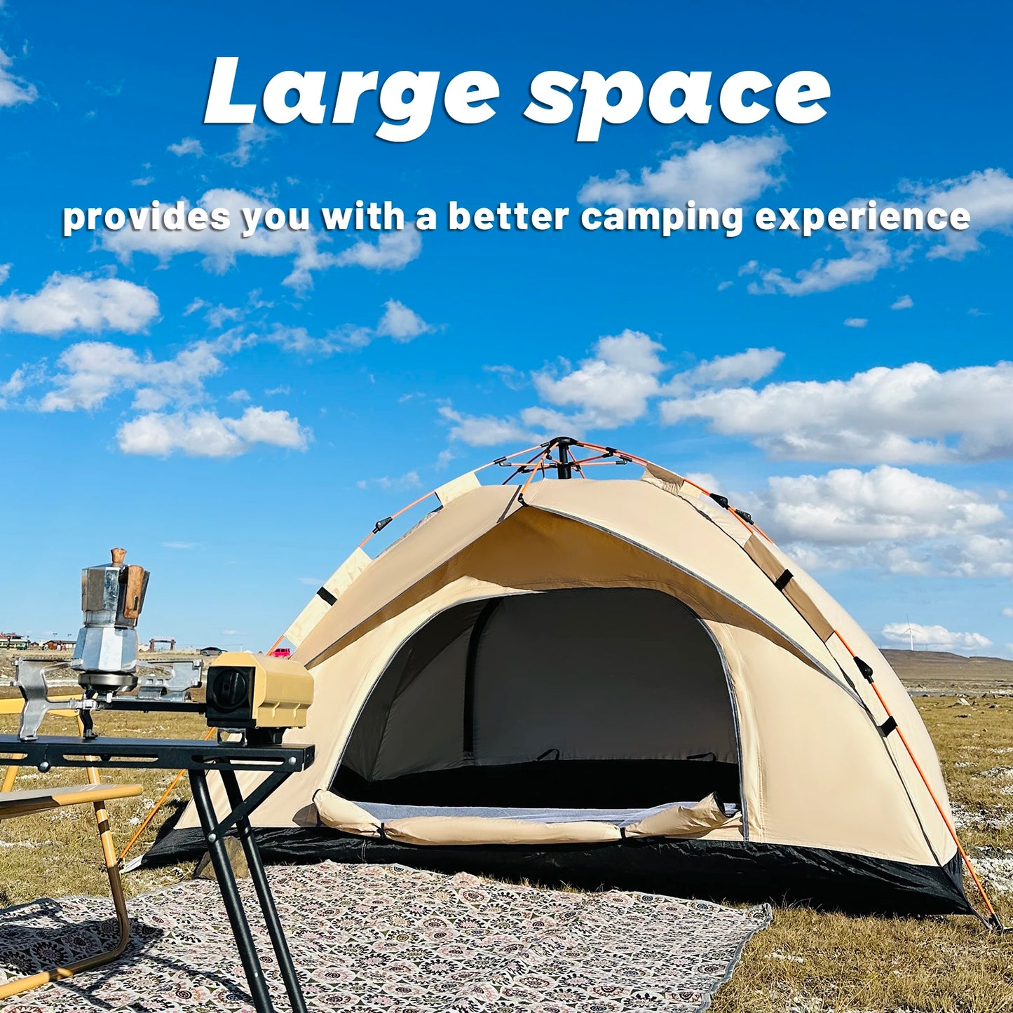 Outdoor Automatic Quick-opening Tent Automatic Rainproof Sunshine-proof Tent Fishing Beach Sunshine Shelter 4 Person Tents