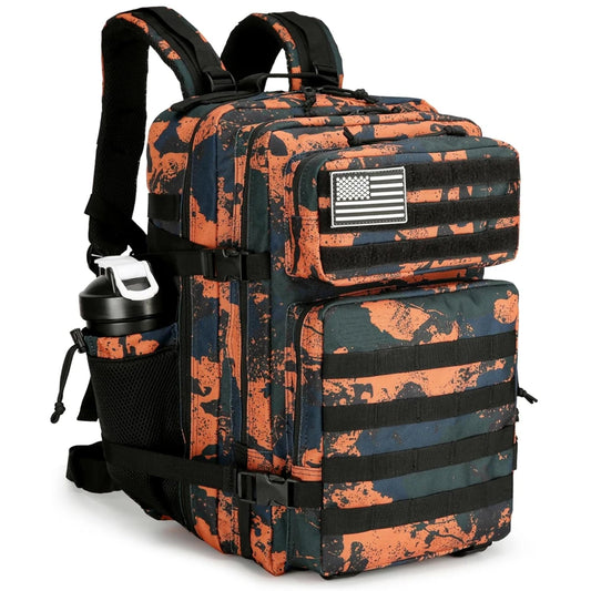 45L Tactical MOLLE Backpack | Waterproof Nylon, Softback