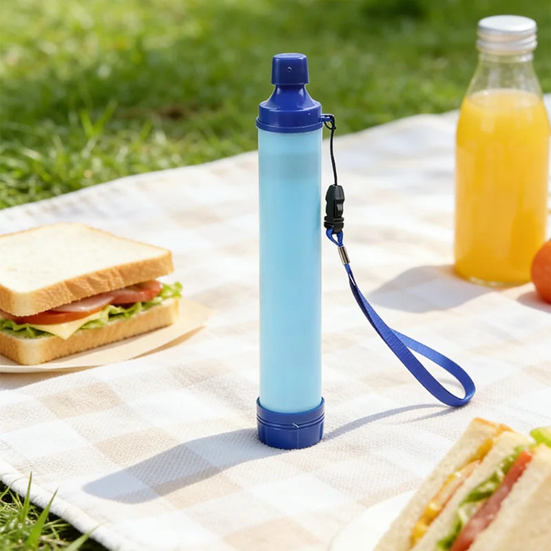Personal Water Filter Straw — Emergency Survival Filtration for Camping & Hiking