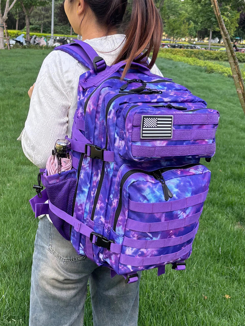 45L Tactical MOLLE Backpack | Waterproof Nylon, Softback
