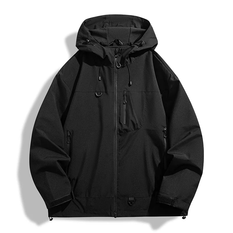 JNLN Unisex Waterproof Windbreaker Outdoor Sport Windproof Single-Layer Jacket Men Women Hiking Climbing Trekking Rain Coat