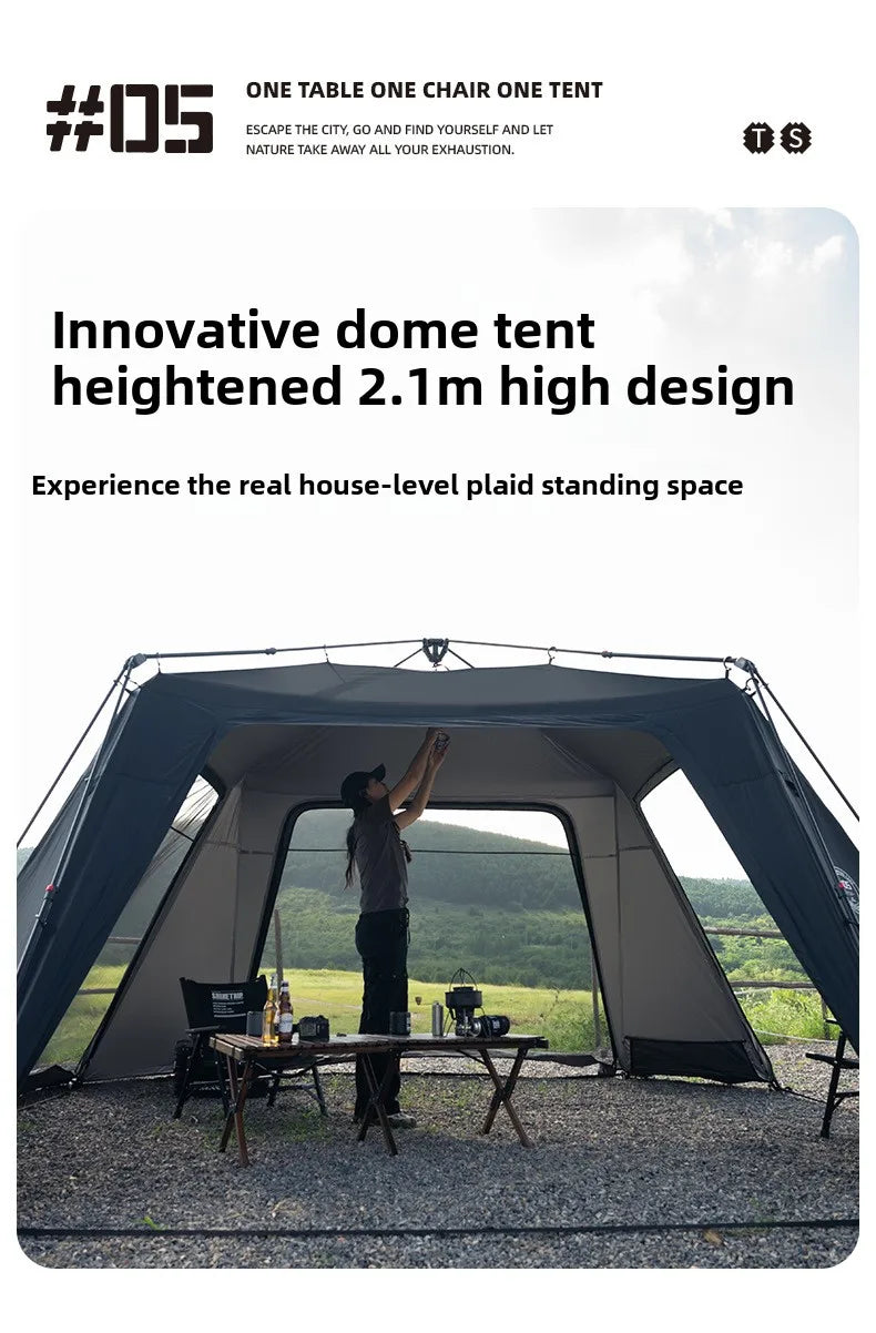 ShineTrip Auto Dome 05 Tent | Quick Setup, 4-Season, Silver UV