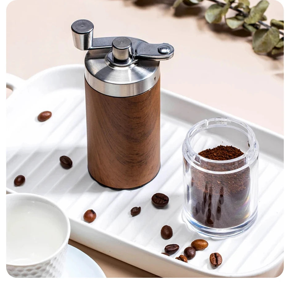 Portable Wood Grain Coffee Bean Grinder