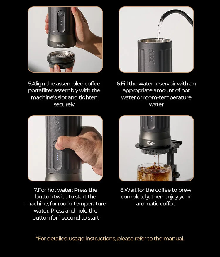 IKAPE Kapo K2 Portable Espresso Machine — Bluetooth, Timer, 51/58mm Bottomless Portafilter
