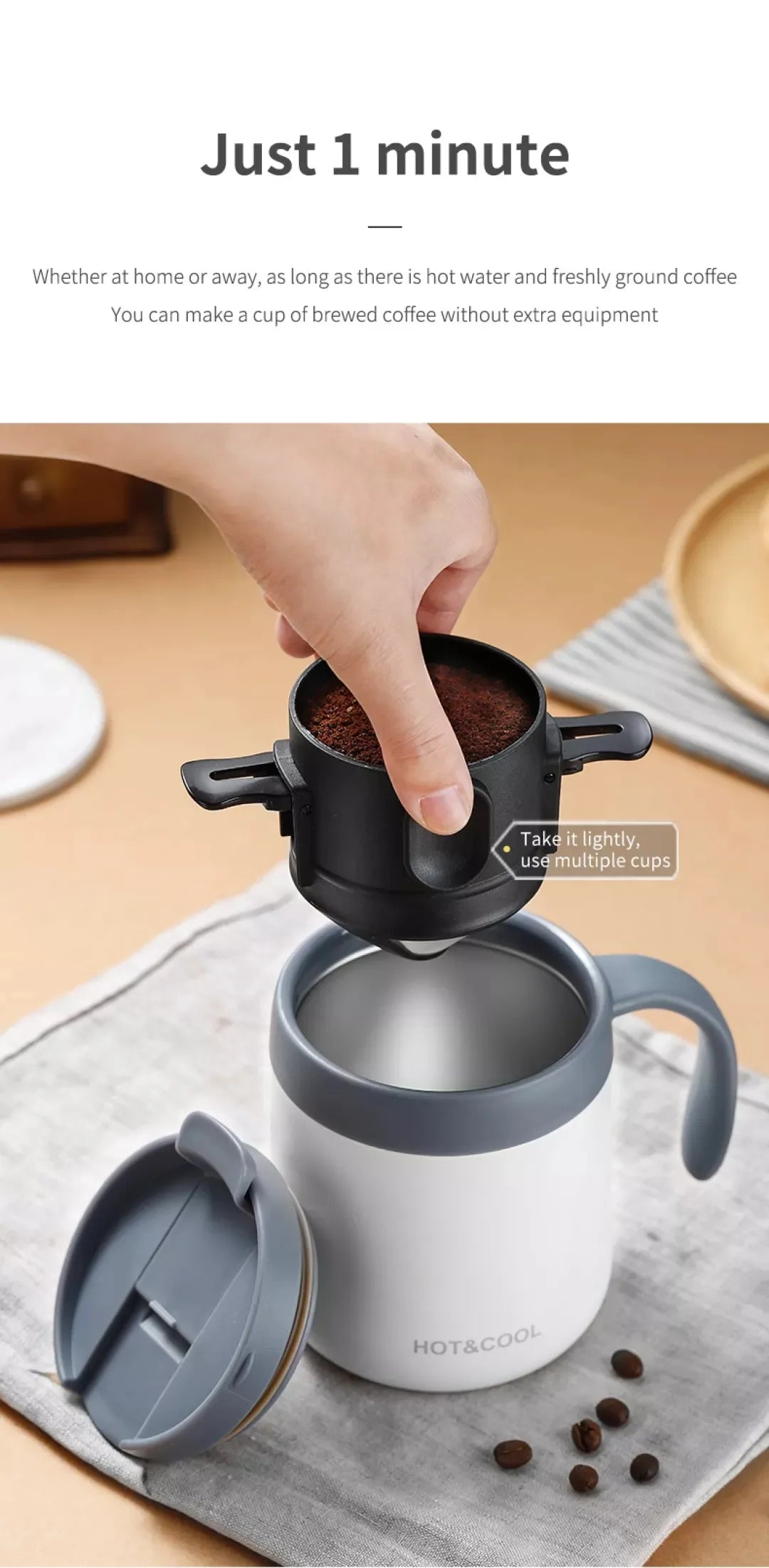 Stainless Steel Pour-Over Coffee Dripper