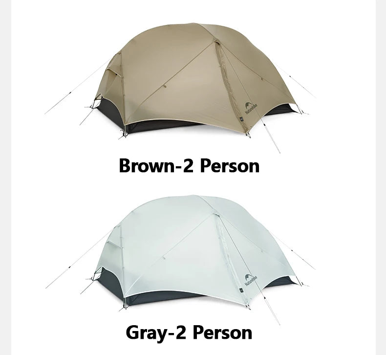 Naturehike Mongar 2 UL/PRO Tent | Ultralight 15D Backpacking 1-2 Person