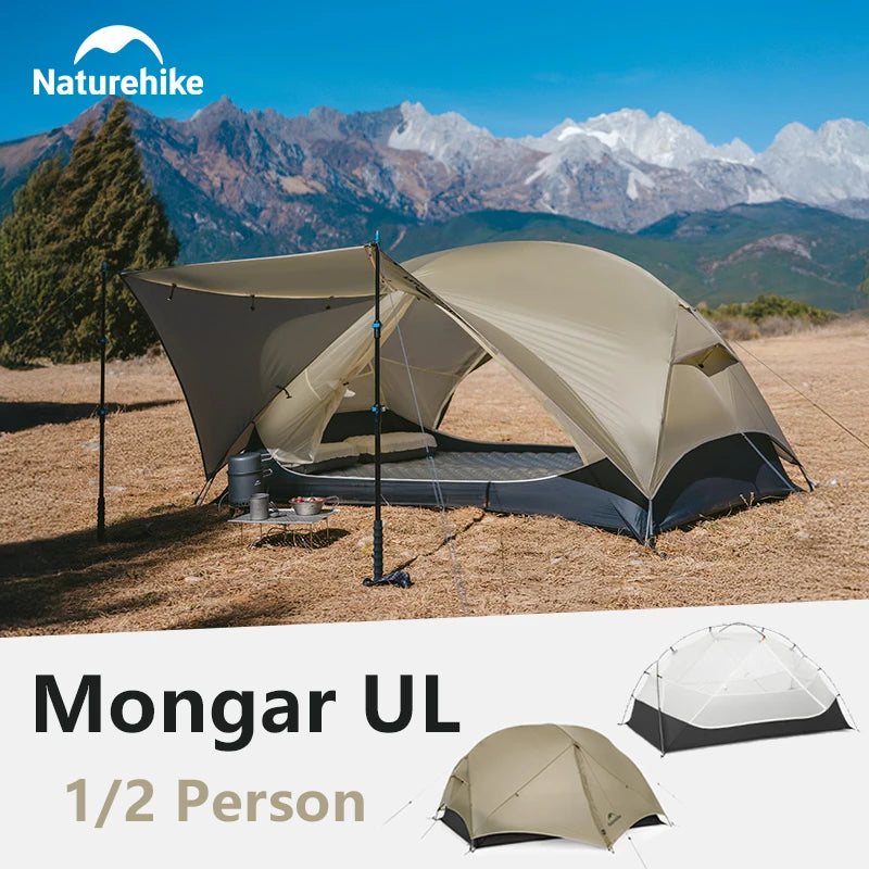 Naturehike Mongar 2 UL/PRO Tent | Ultralight 15D Backpacking 1-2 Person