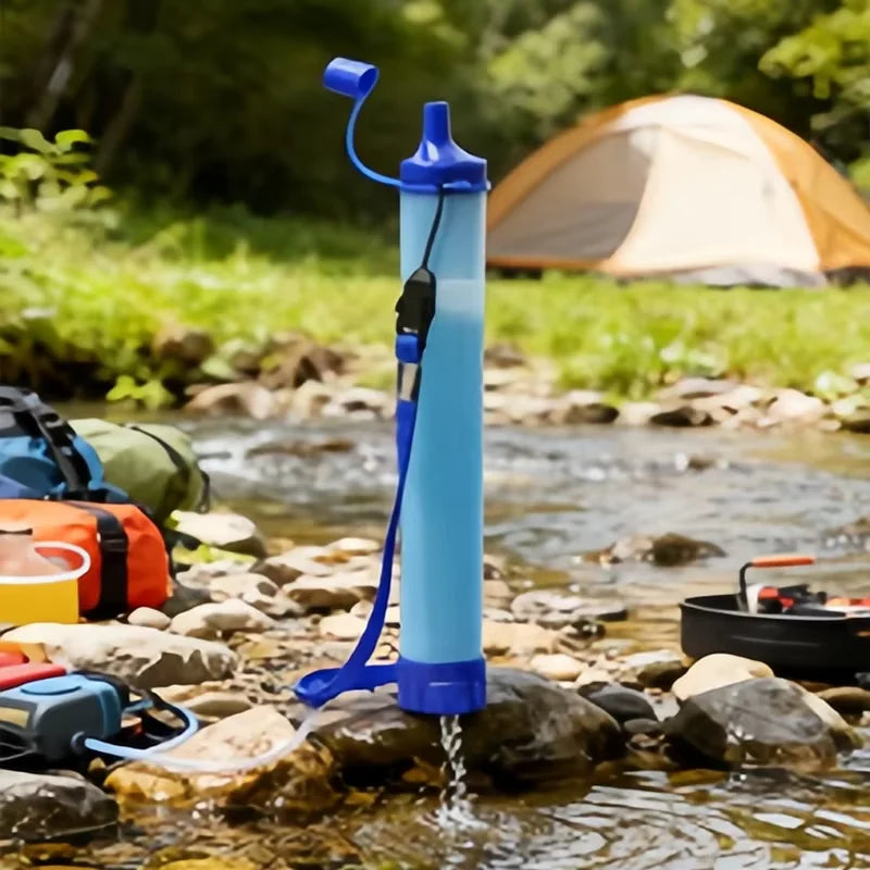 Personal Water Filter Straw — Emergency Survival Filtration for Camping & Hiking