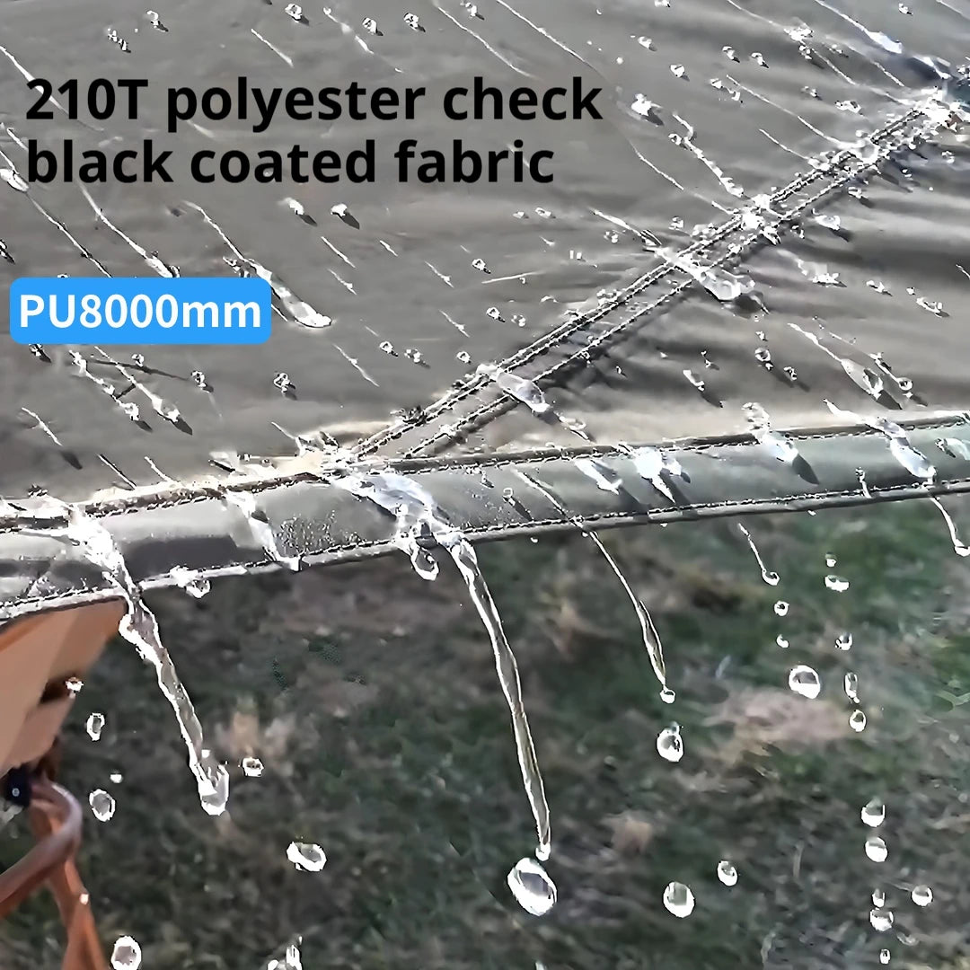 5.1x5.1m Octagon Black Coating Tarp | 8000mm Waterproof, UV Block