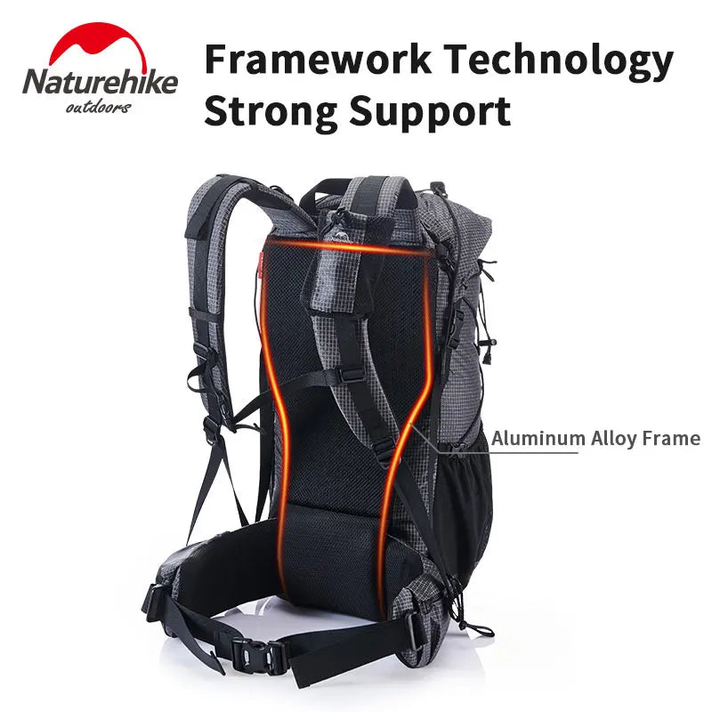 Naturehike Rock Series Hiking Backpack | 40L / 60L, Rain Cover, 420D Nylon