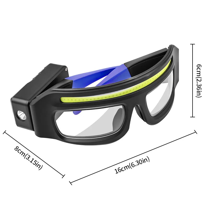 XTE COB Glasses Headlamp | 500LM, Touch Sensor, Dual Beam, USB-C