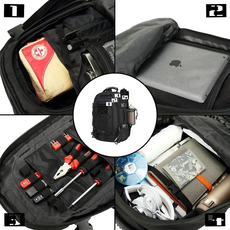 65L Tactical MOLLE Backpack | Waterproof, Tear-Resistant, Military Design