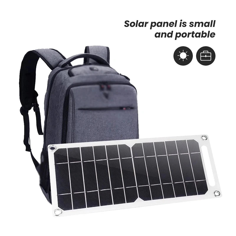 30W Sunpower Portable Solar Panel 5V Solar Plate WithUSB Safe Stabilize Charger ForPower Bank Phone Outdoor Camping Home RV Gift