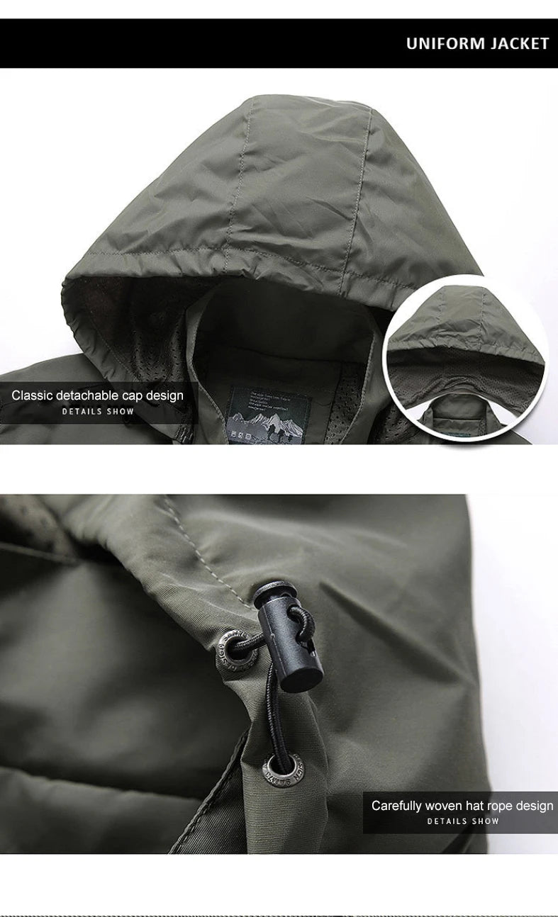 Waterproof Windbreaker Jackets Men Naturehike Casual Hiking Tactical Jacket Women Multi-pocket Hooded Fishing Windproof Coat