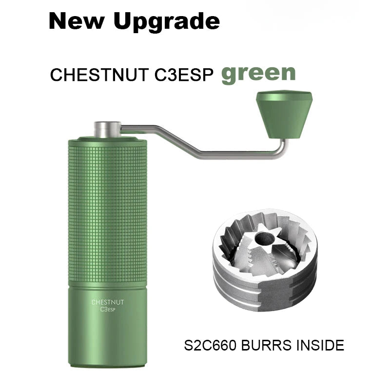 TIMEMORE Chestnut C3S / C3ESP Manual Coffee Grinder — All-Metal Body, S2C Burr, Portable