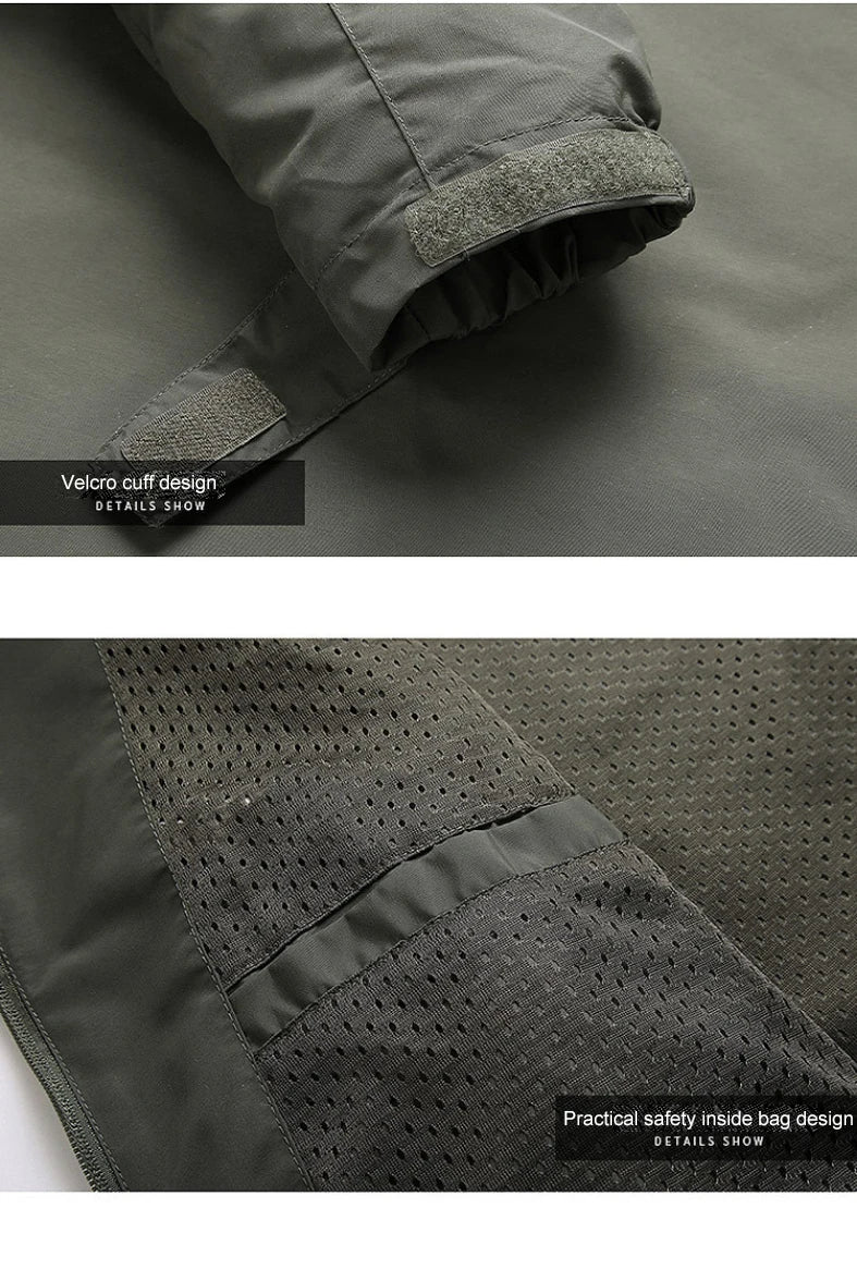 Waterproof Windbreaker Jackets Men Naturehike Casual Hiking Tactical Jacket Women Multi-pocket Hooded Fishing Windproof Coat