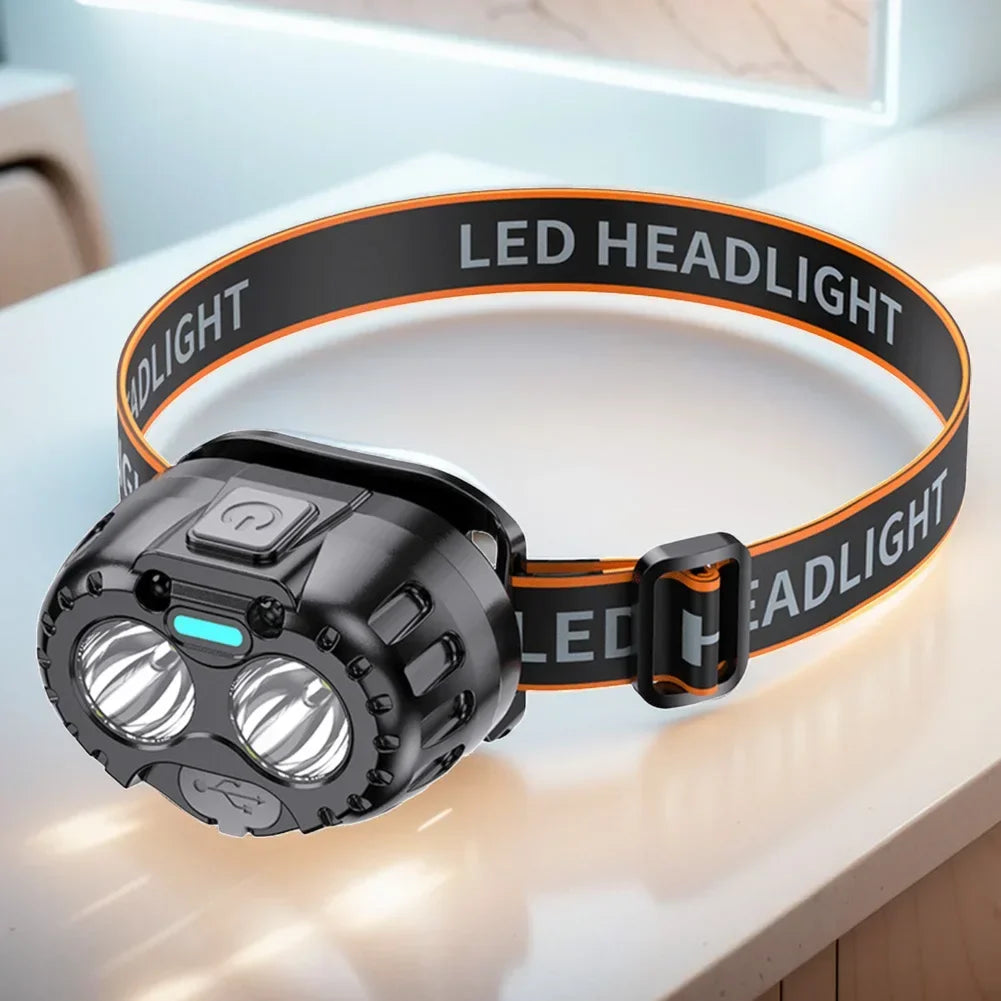 Powerful LED Headlamp IPX4 Waterproof Emergency Head Flashlight 250LM XPE LED Headlamp 500mAh for Outdoor Fishing Camping Hiking