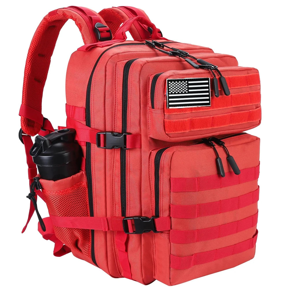 45L Tactical MOLLE Backpack | Waterproof Nylon, Softback