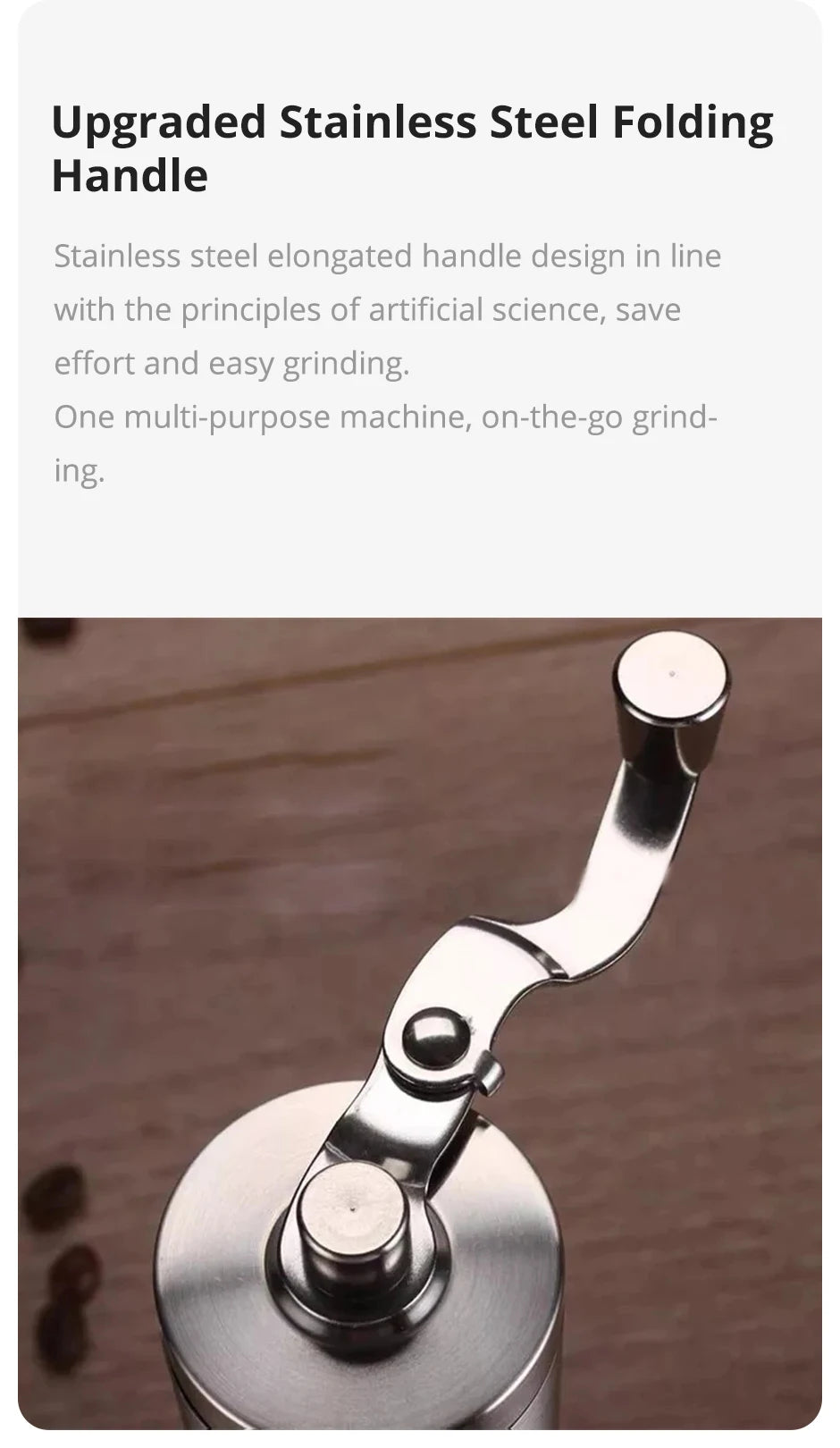 Portable Wood Grain Coffee Bean Grinder