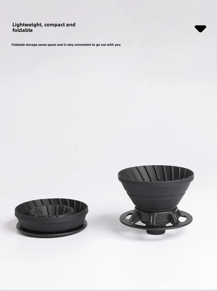 Silicone Foldable Coffee Filter Cup Portable Outdoor Camping Cake Shape Reusable Coffee Dripper Mug