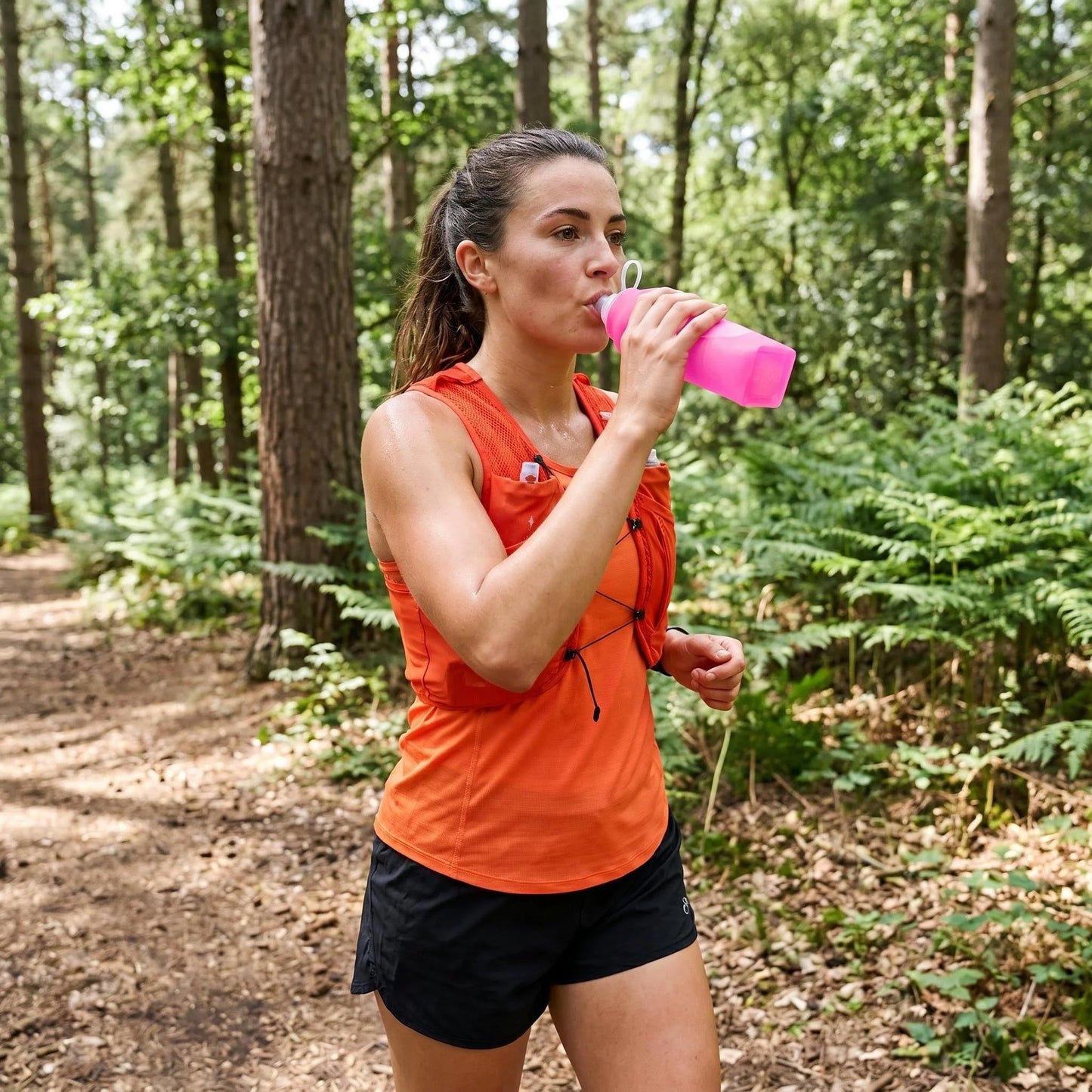 150ml/250ml/500ml Collapsible Silicone Water Bottle with Bite Valve, Outdoor Portable for Running Camping Hiking Travel