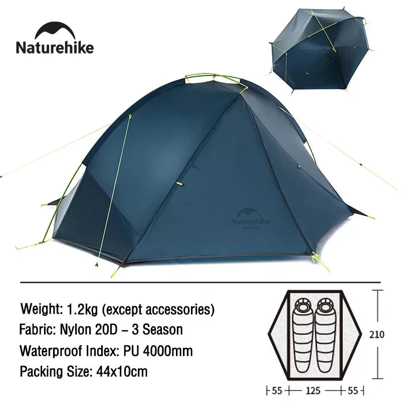 Naturehike Tagar Ultralight Hiking Tent Outdoor Summer Lightweight Camping Rainproof 1-2 Person Tent