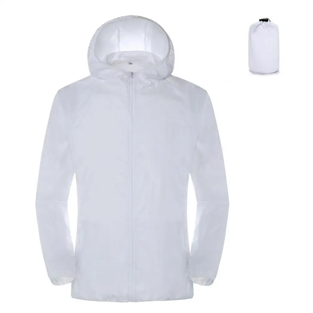 Sun Skin Coats Ultra Light Portable Foldable Hooded Windbreaker Jacket Unisex Anti UV Waterproof Camping Rain Jacket