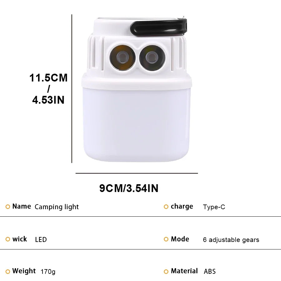 Solar LED Camping Lantern — USB Rechargeable Waterproof Tent Light for Hiking & BBQ