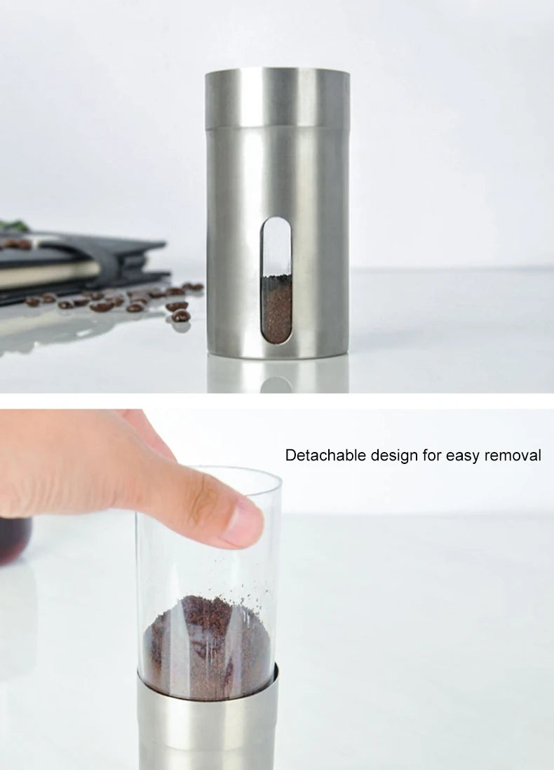 Portable Manual Coffee Grinder with Ceramic Burr