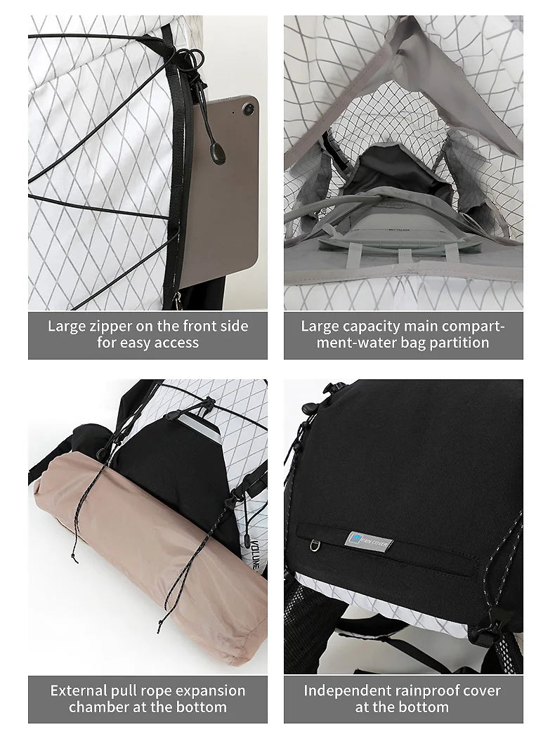 45L Hiking Internal Frame Backpack | Rain Cover, Lightweight