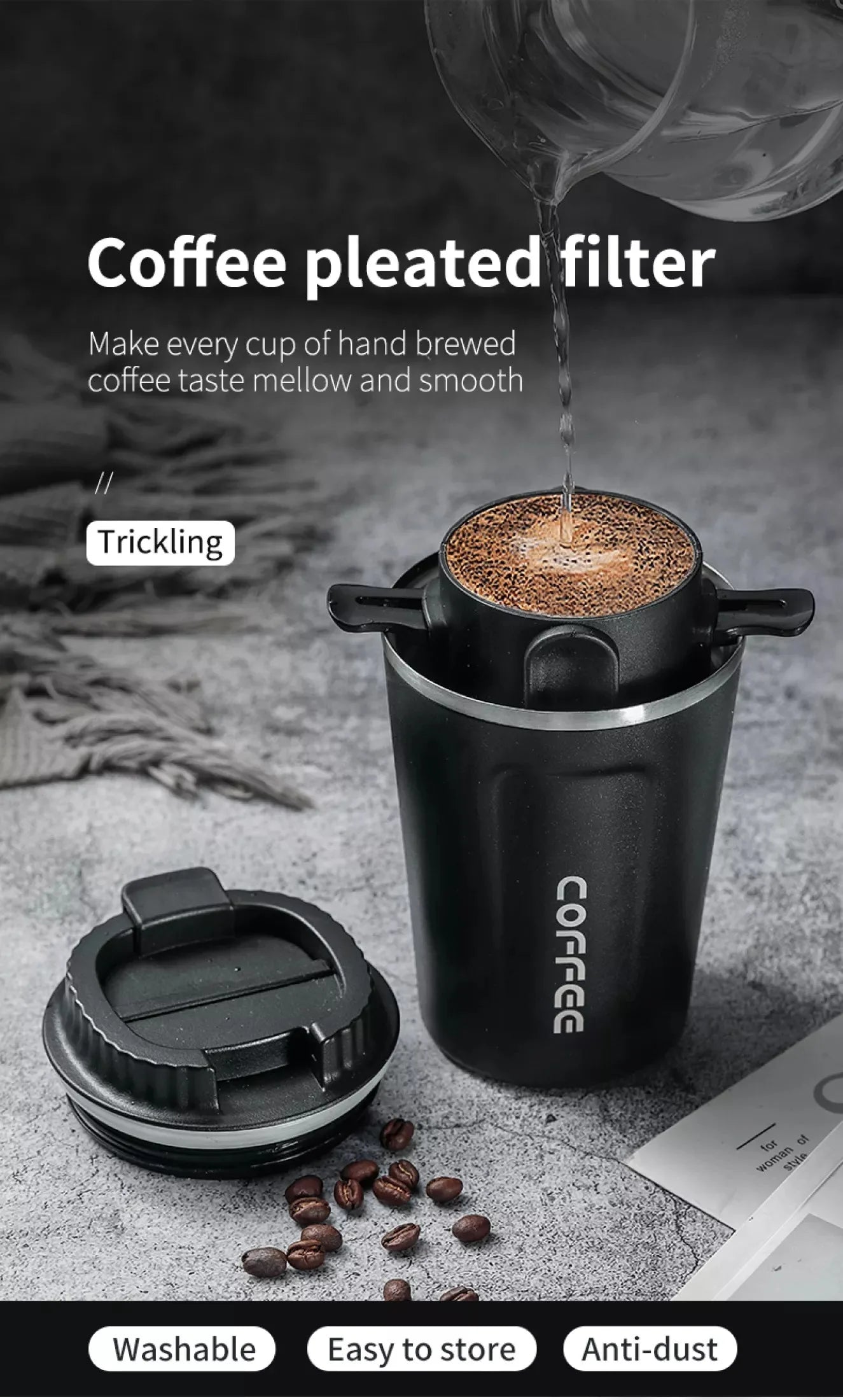 Stainless Steel Pour-Over Coffee Dripper