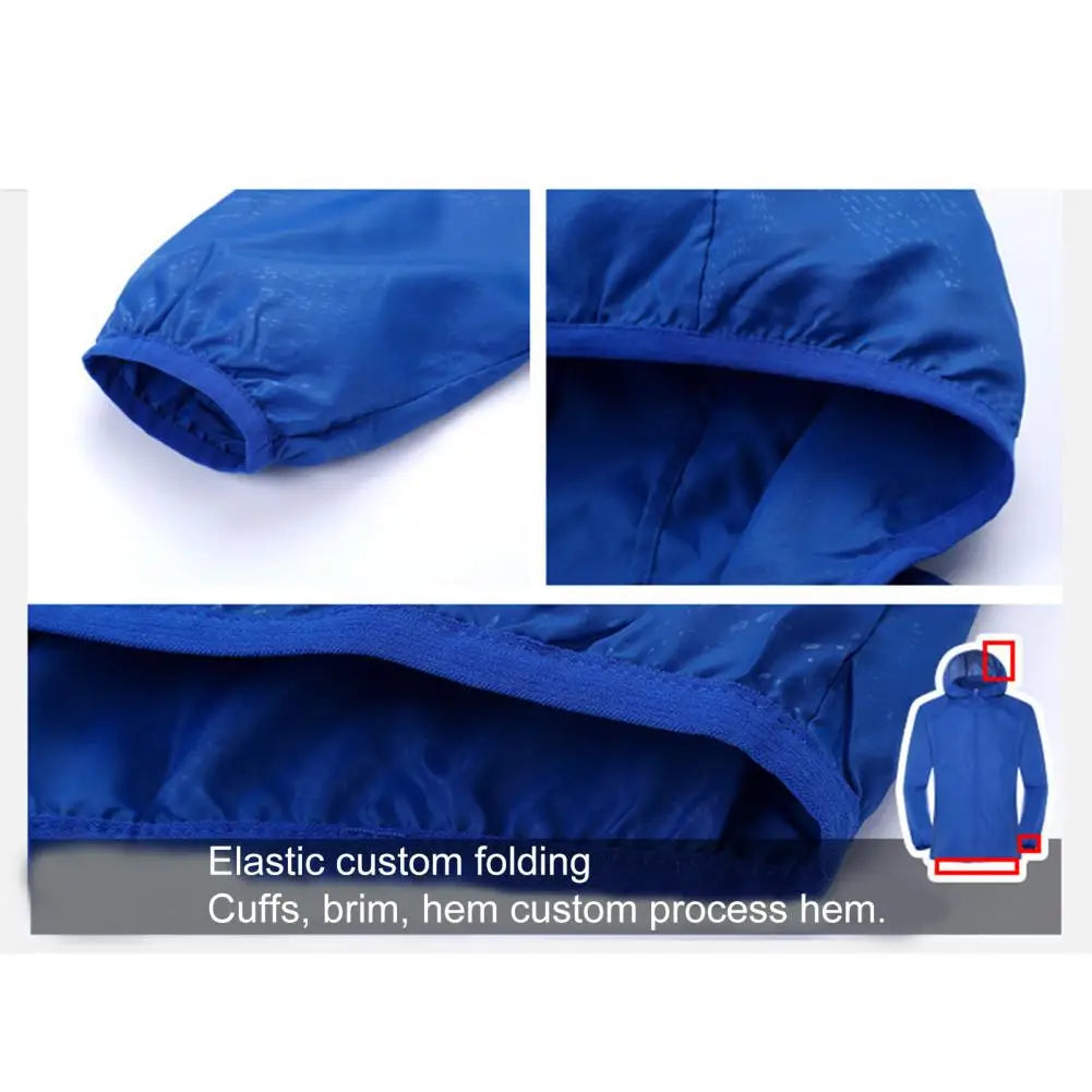 Sun Skin Coats Ultra Light Portable Foldable Hooded Windbreaker Jacket Unisex Anti UV Waterproof Camping Rain Jacket