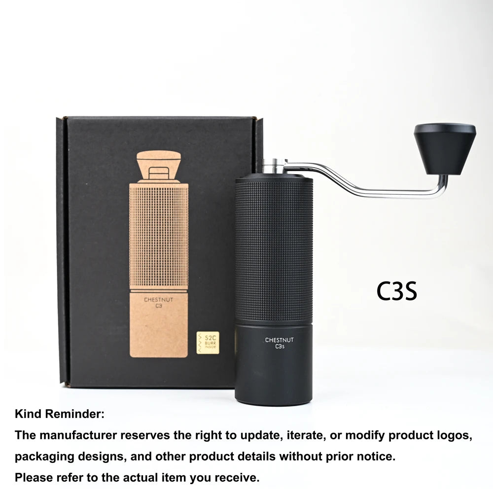 TIMEMORE Chestnut C3S / C3ESP Manual Coffee Grinder — All-Metal Body, S2C Burr, Portable