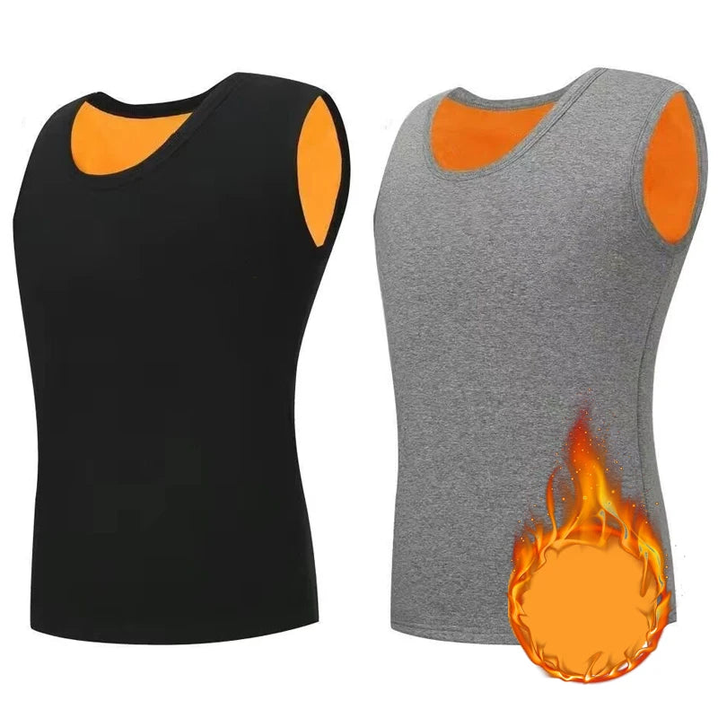 1pcs Men Thermal Underwear Man Sleeveless Vest Autumn WinterThermo Lingerie Men's Warm Top Thickening Thermo Vest Undershirt