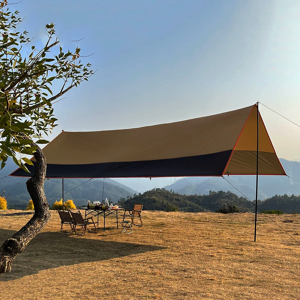 4.4x6m Oxford Camping Tarp | 3000mm Waterproof, UV Shield, 12 Anchor Points