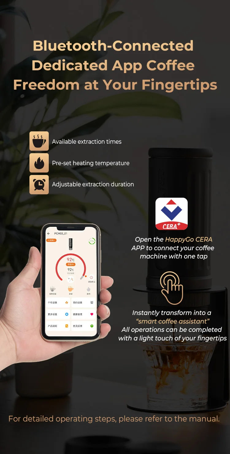 IKAPE Kapo K2 Portable Espresso Machine — Bluetooth, Timer, 51/58mm Bottomless Portafilter