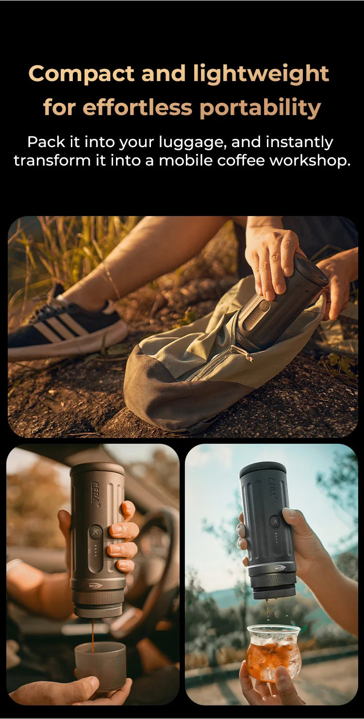 IKAPE Kapo K2 Portable Espresso Machine — Bluetooth, Timer, 51/58mm Bottomless Portafilter