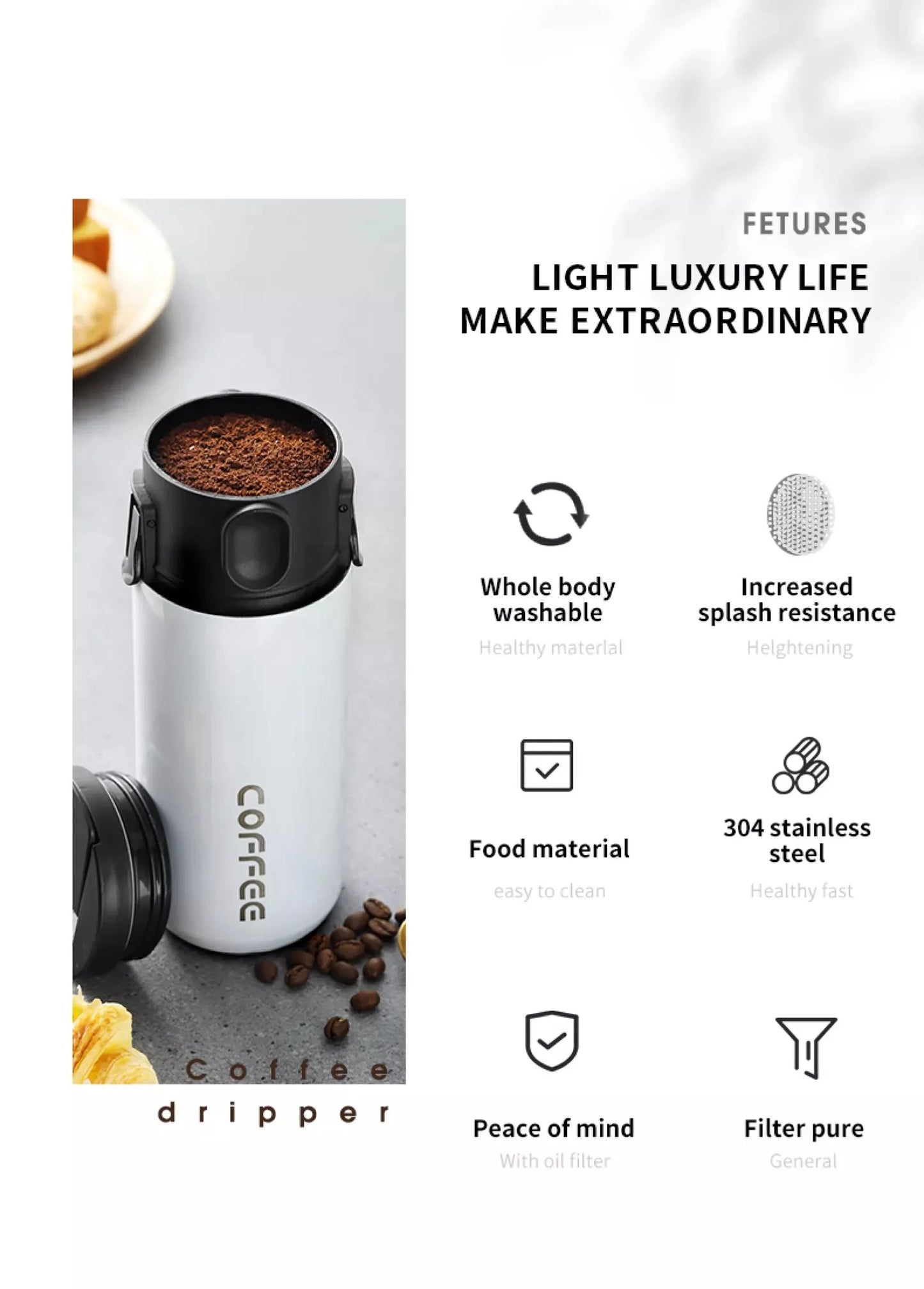 Stainless Steel Pour-Over Coffee Dripper