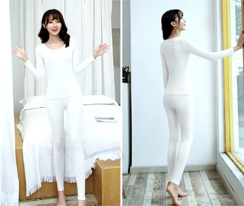 Women Thermal Underwear Set 2 Pack Long Johns Ultra Soft Fleece Lined Base Layer Keep Warm Cold Weather Top Bottom