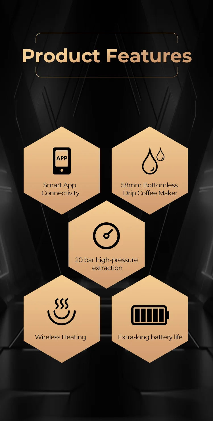 IKAPE Kapo K2 Portable Espresso Machine — Bluetooth, Timer, 51/58mm Bottomless Portafilter